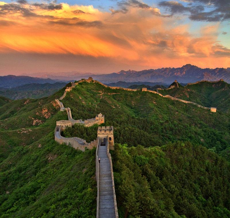 Jinshanling Great Wall at Sunset