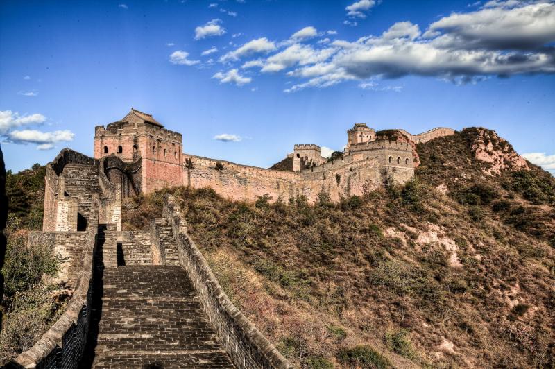 China Great Wall under Blue Sky