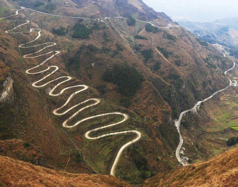 The 24-bend Road in Guizhou