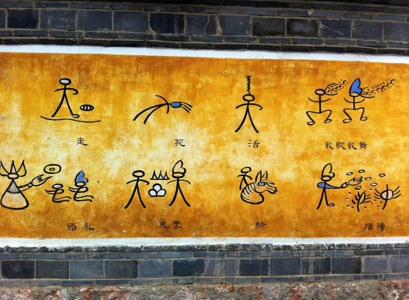 Dongpa script of Naxi people in Lijiang,Yunnan