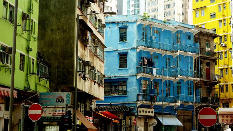 Colorful Houses in Hong Hong