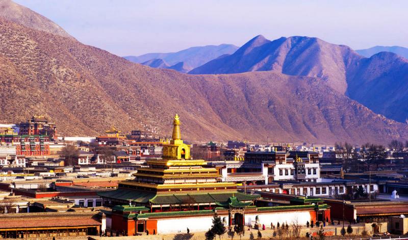 Full view of Holy Labrang Monastery