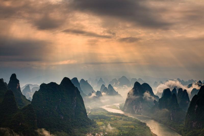 The mountains on Li River