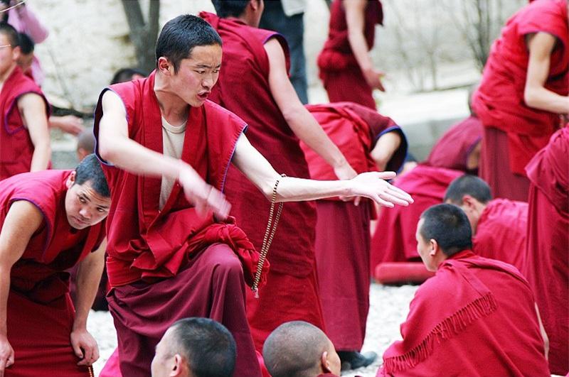 Tibetan Monks Debating at Sera Monastery
