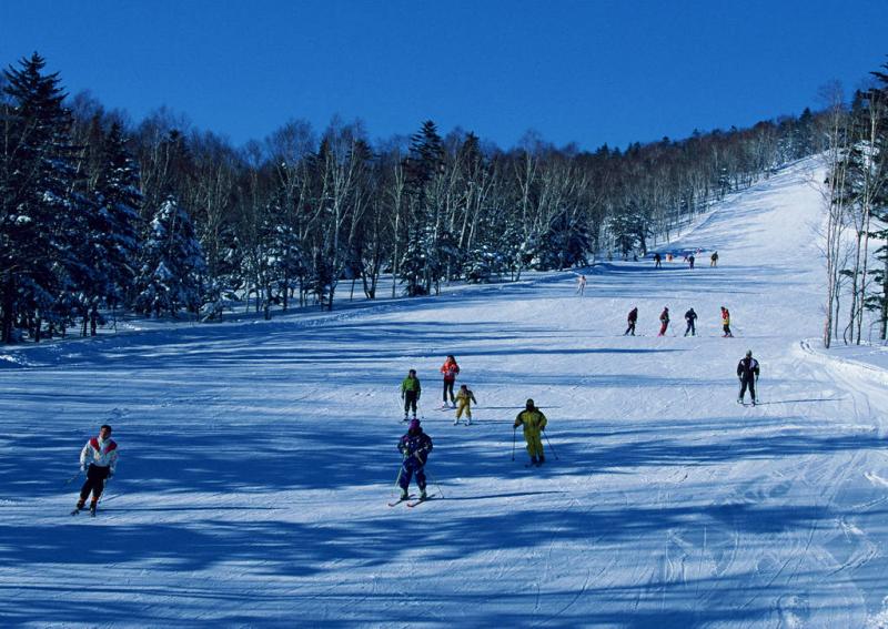 People Skiing at Harbin Yabuli Ski Resort